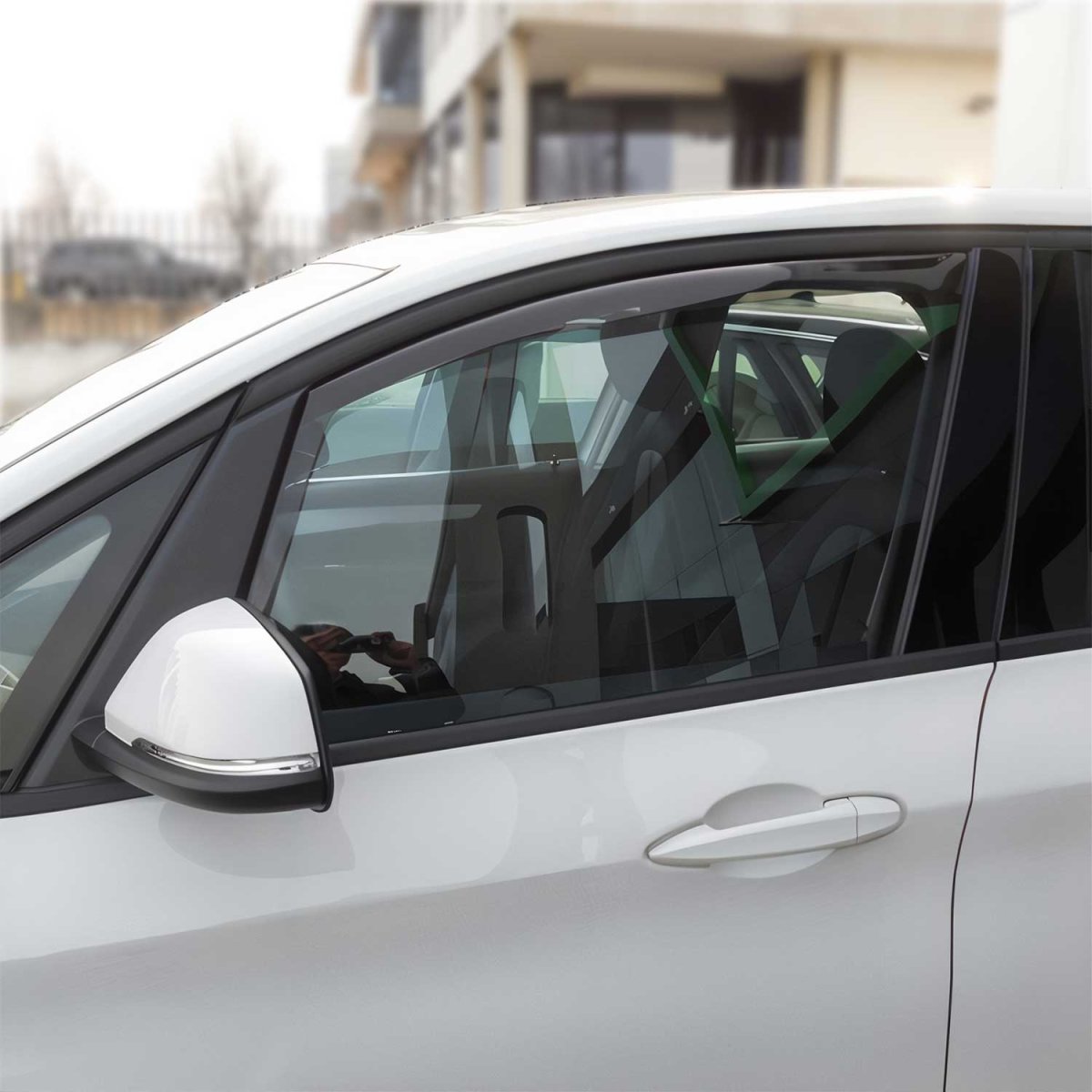 BMW 2 ACTIVE TOURER F45 Wind Deflector - Omac - Acrylic 2 Pcs - Black Smoke - '14-'21